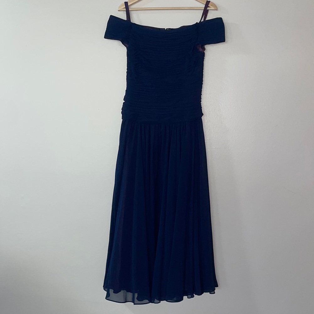 Elegant navy blue vintage 90s dress ✨